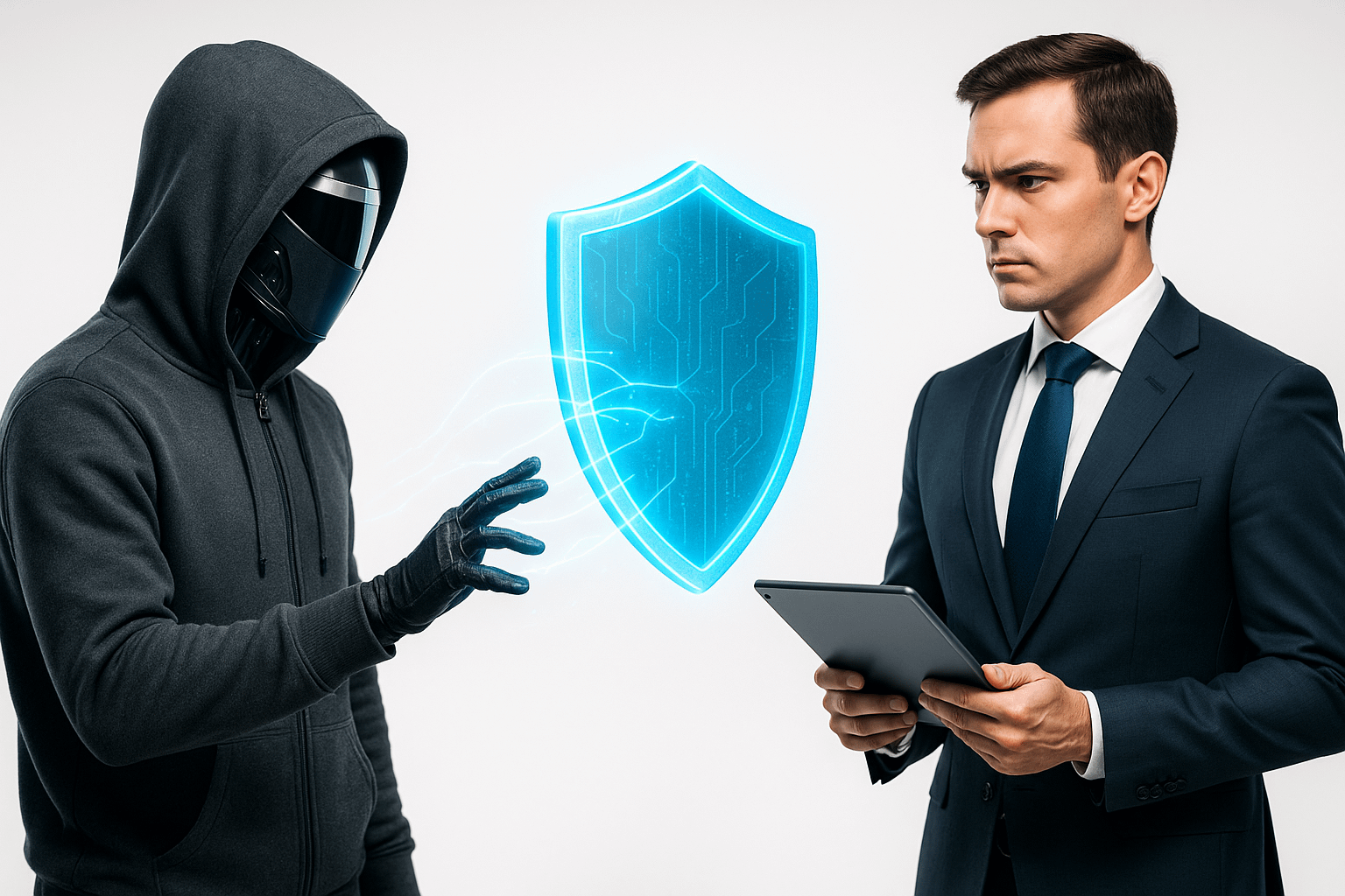 AI and cybersecurity protection visual